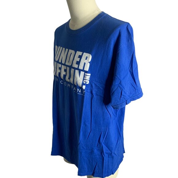Office Dunder Mifflin Crewneck T Shirt XL Blue Short Sleeve Comedy Television - Picture 3 of 6
